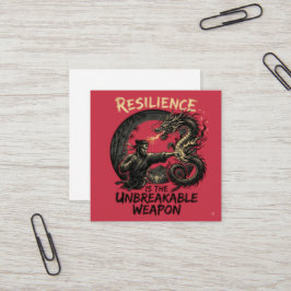 Resilienz ist die unzerbrechliche Waffe Quadratische Visitenkarte