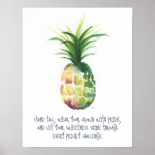 Resilienz Motivierend Posters Ananas Poster (Vorne)