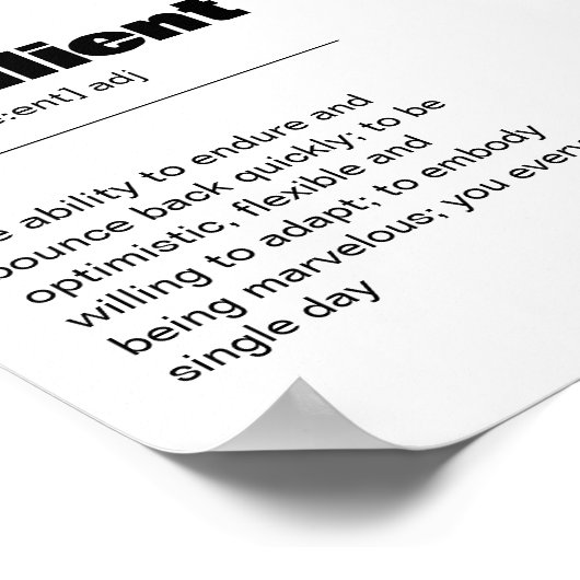 Resilizium Definition Wall Art Print Poster (Ecke)