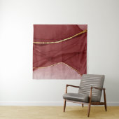 Resin art, dark red marsala abstract background. E Wandteppich (Beispiel (Horizontal))