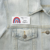 Resin Finish Hallo Mein Name ist Rainbow Name Abze Namensschild (Beispiel)