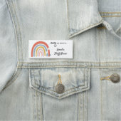 Resin Finish Hallo Mein Name ist Rainbow Name Abze Namensschild (Beispiel)