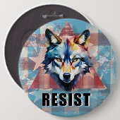 Resis Deep Political Wolf Button (Vorne & Hinten)