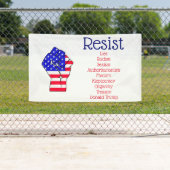 Resist Anti Donald Trump außenpolitisch Banner (Insitu)