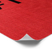 #Resist auf Red Linen Texture Foto Poster (Ecke)