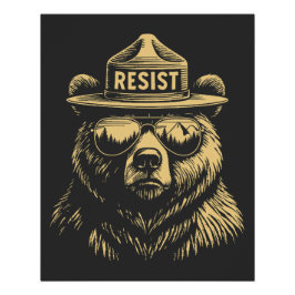 Resist Bear Schützen Sie unsere Nationalparks Poster