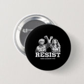 Resist Bernie Sanders Freedom US National Service Button (Vorne & Hinten)