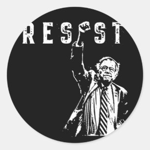 Resist Bernie Sanders Freedom US National Service Runder Aufkleber