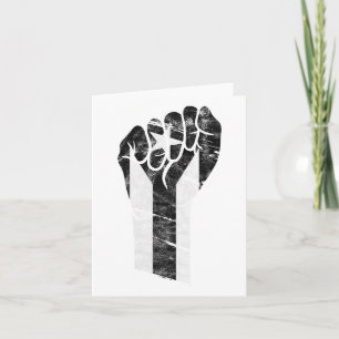 Resist Black Puerto Rico Flag Resiste Fist Puño Karte