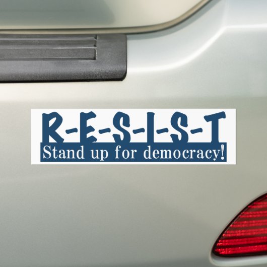 RESIST - blau Autoaufkleber (Auf Auto)