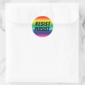 Resist bleibt Regenbogenfarben stolz lgbtq lgbt Runder Aufkleber (Tasche)
