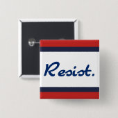 Resist Blue Resistance Anti-Trump-Demokraten Button (Vorne & Hinten)
