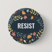 Resist Blume Wreath Button (Vorderseite)