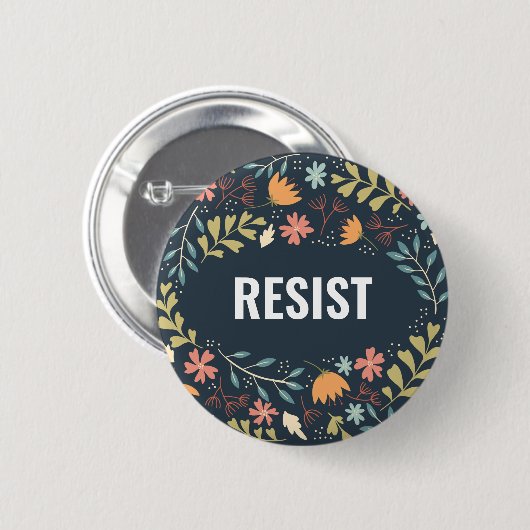Resist Blume Wreath Button (Vorne & Hinten)