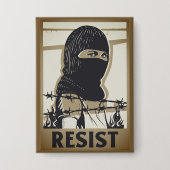 Resist Button - Frau in der Skischule (Vorderseite)