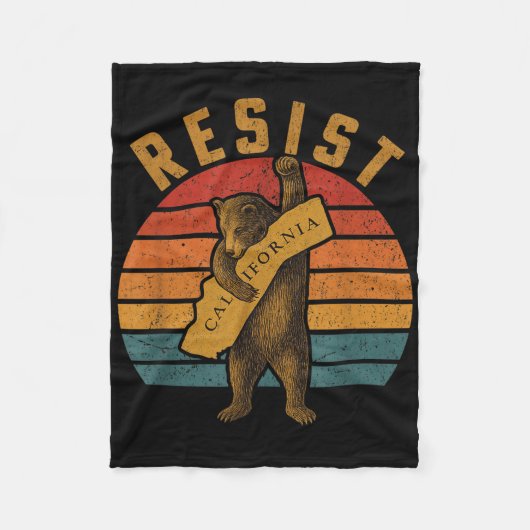 Resist California Bear Fleecedecke (Vorderseite)