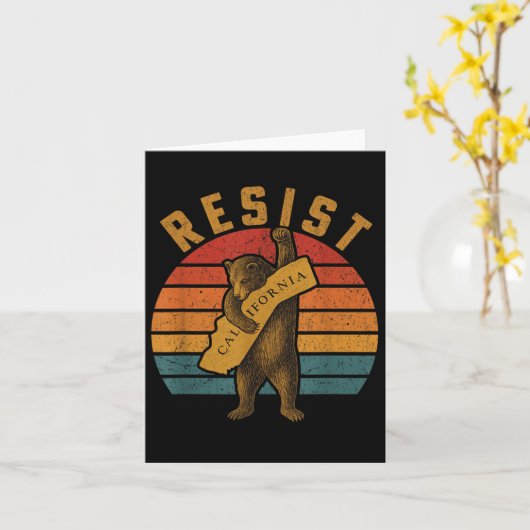 Resist California Bear Karte (Gelbe Blume)