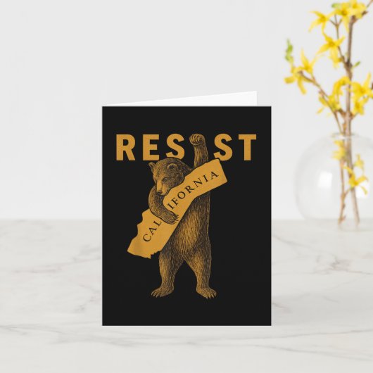 Resist California Bear Karte (Gelbe Blume)
