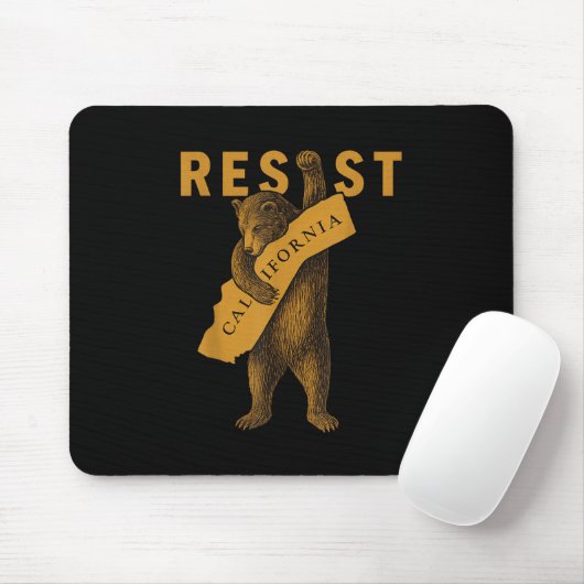 Resist California Bear  Mousepad (Mit Mouse)