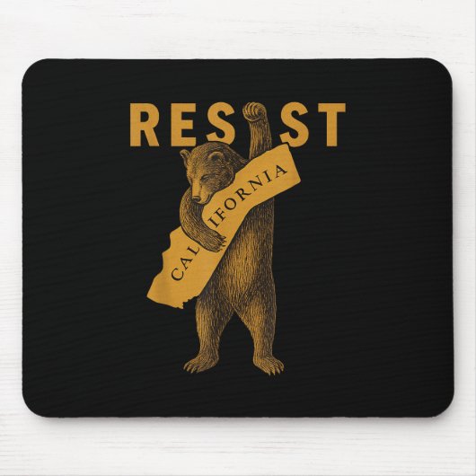 Resist California Bear  Mousepad (Vorne)