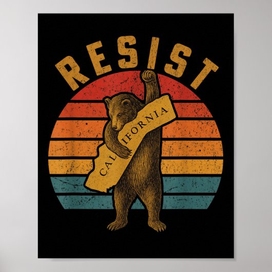 Resist California Bear Poster (Vorne)