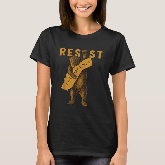 Resist California Bear  T-Shirt (Vorderseite)