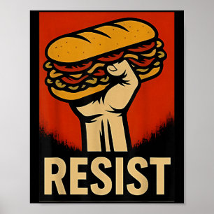 Resist Dc Sandwich Thrower Poster