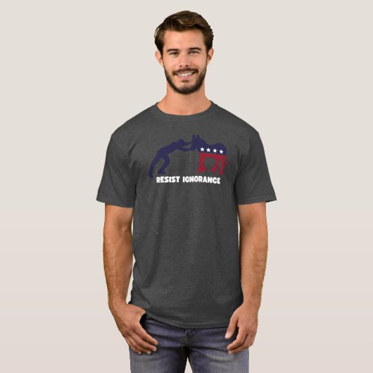 Resist-Demokrat Ignorance | Fun Political Design T-Shirt (Vorne ganz)