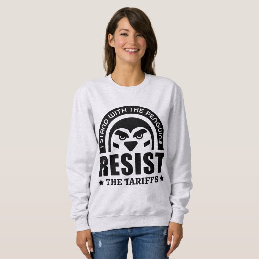 Resist der Zollpinguin Sweatshirt (Vorne ganz)