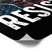Resist Distressed Upside Down American Flag Usa  Poster (Ecke)