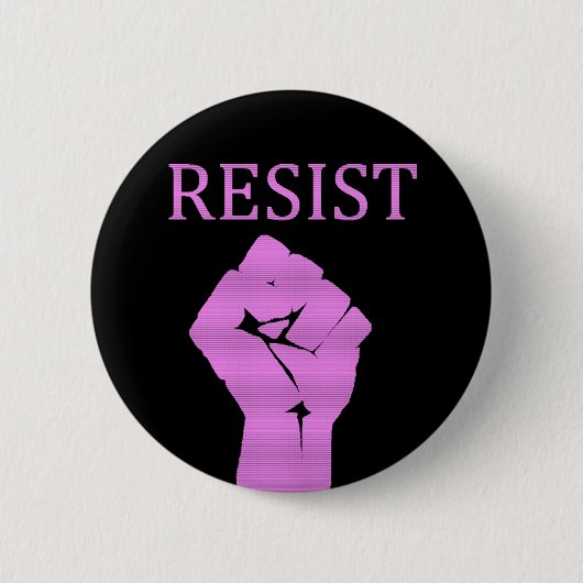 Resist Donald Trump und seine Politik Faust Button (Vorderseite)