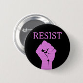 Resist Donald Trump und seine Politik Faust Button (Vorne & Hinten)