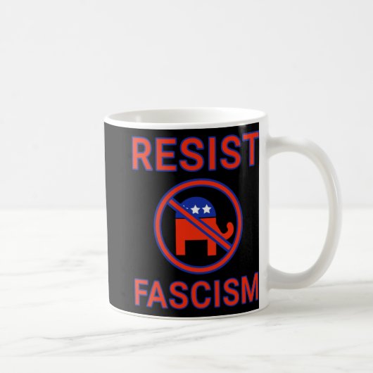 Resist Faschismus Top Kaffeetasse (Rechts)