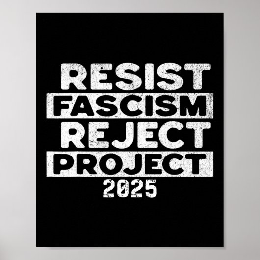 Resist Fascism Reject Project 2025 Poster (Vorne)