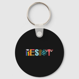 Resist Feminist Pride Science Equality Aktivismus Schlüsselanhänger