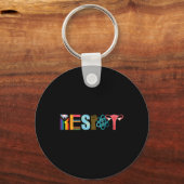 Resist Feminist Pride Science Equality Aktivismus Schlüsselanhänger (Vorderseite)