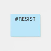 #Resist fett schwarzer Text auf hellblau Post-it Klebezettel (Vorderseite)