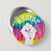 Resist Fist Anti Donald Trump Politischer Button (Vorne & Hinten)