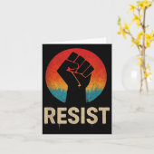 Resist Fist Karte (Gelbe Blume)