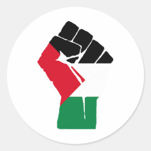 Resist Fist Palästinensische Flagge - Freie Paläst Runder Aufkleber