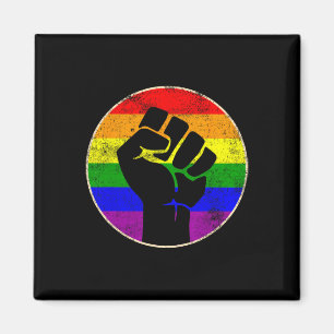 Resist Fist Rainbow Lesbian Gay Lgbt Stärke Power Magnet