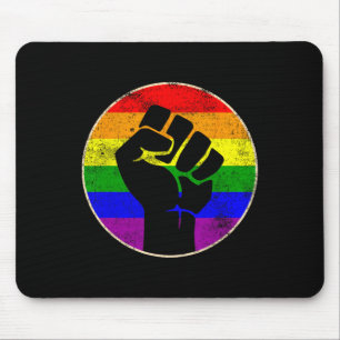 Resist Fist Rainbow Lesbian Gay Lgbt Stärke Power Mousepad