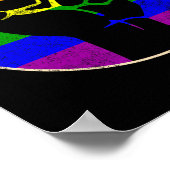 Resist Fist Rainbow Lesbian Gay Lgbt Stärke Power Poster (Ecke)