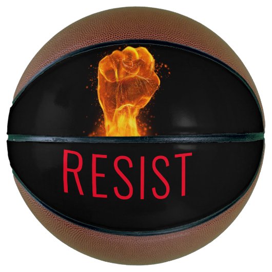 Resist Flaming Fist Basketball (Vorderseite)