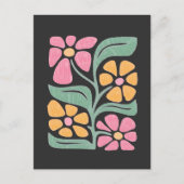 RESIST Floral Anti Trump politischer Protest Ankündigungspostkarte (Vorderseite)