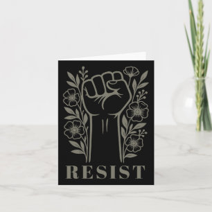 Resist Floral Anti-Trump politischer Protest Anti Karte