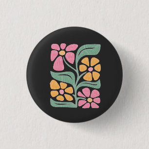 RESIST Floral Anti Trump politischer Protest Button