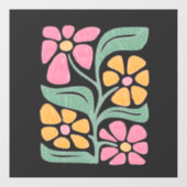 RESIST Floral Anti Trump politischer Protest Fensteraufkleber (Blatt)