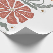 RESIST Floral Anti Trump politischer Protest Geschenkpapier (Ecke)