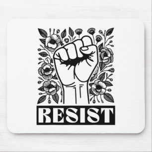 Resist Floral Anti Trump politischer Protest Liber Mousepad